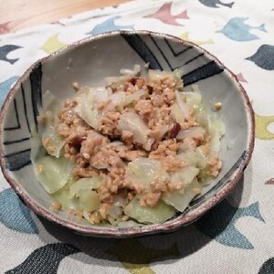 納豆の食べ方-梅キャベツ♪